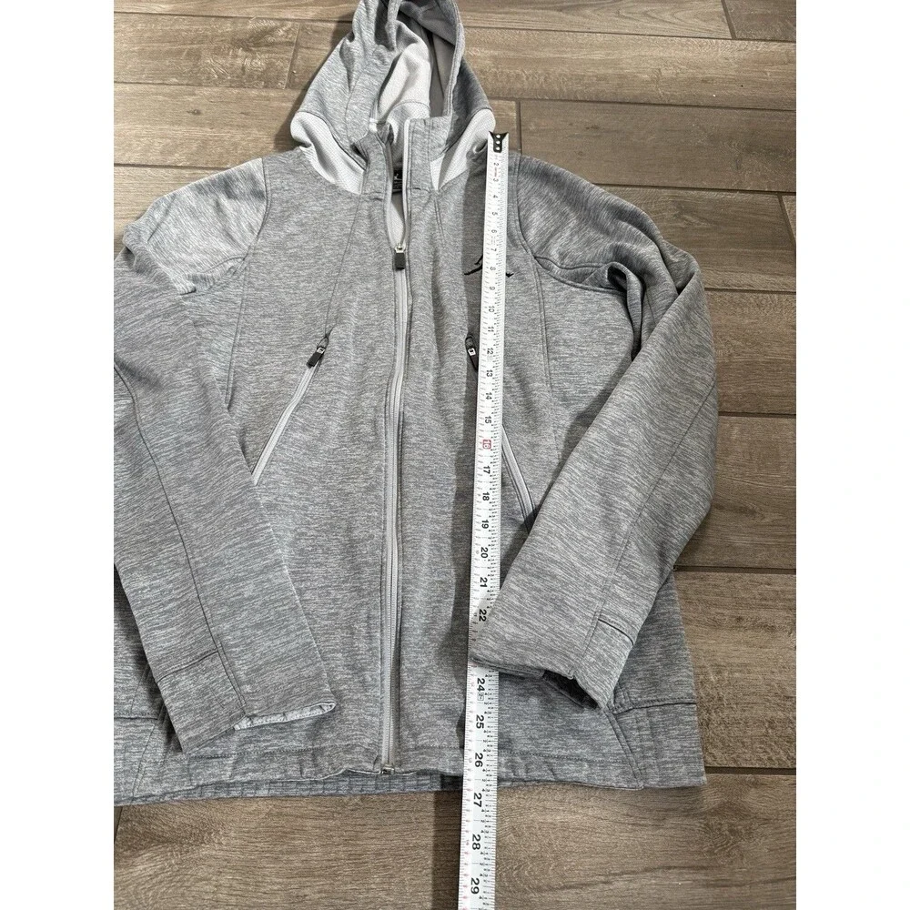 Air Jordan therma-fit Full Zip Mens Medium Gray Hoodie Fleece Lined Athletic